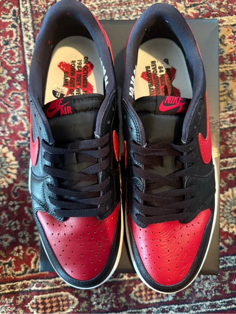 Jordan 1 Retro Low OG Banned -  Sneakers Black and Red
